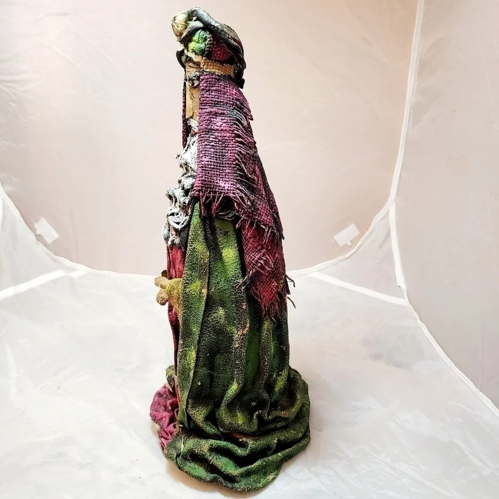 Vintage Wiseman Christmas Nativity Replacement Wine Bottle Paint Fabric Handmade